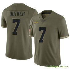 Youth Kansas City Chiefs Harrison Butker Olive Authentic 2022 Salute To Service Kcc216 Jersey C1912